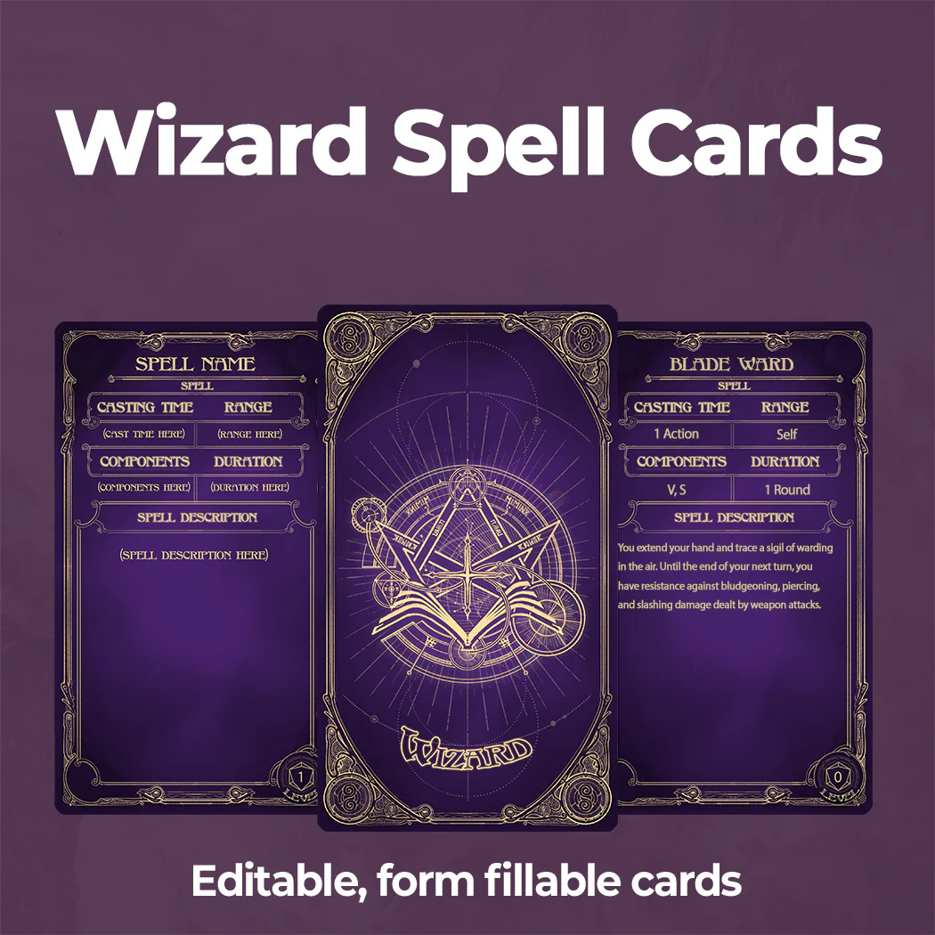 DnD 5e Spell Cards